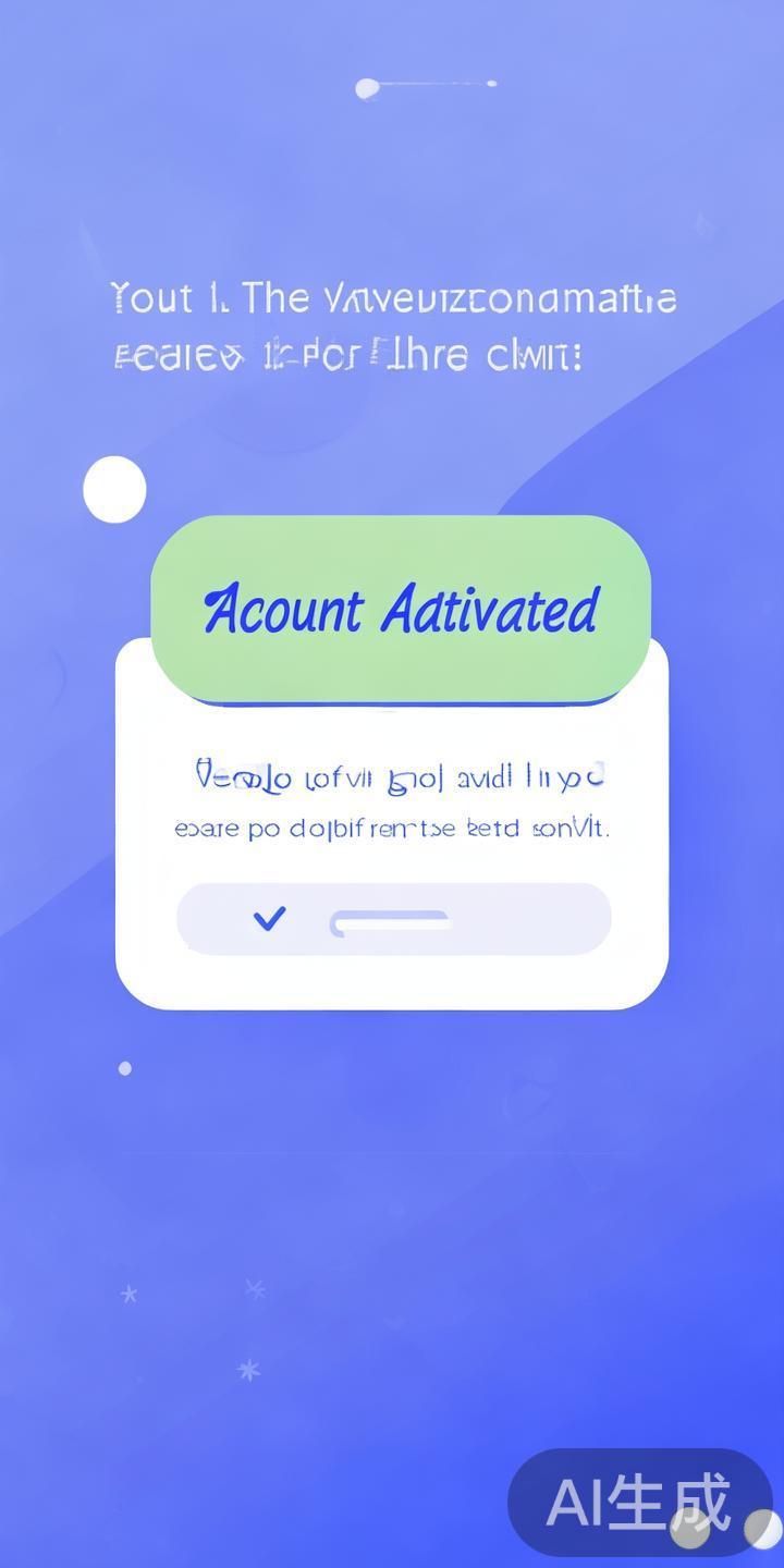 成功提交激活信息后，系统会显示“账户已激活”或类似